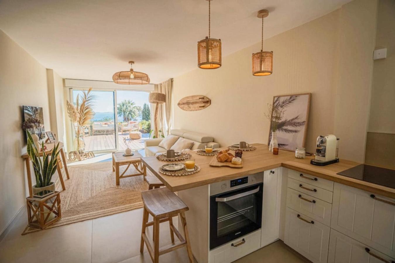Logement Vue Mer Splendide - Situe A 50 Metres Du Bord De Mer Et 2 Minutes Des Plages - Bandolina Eksteriør bilde